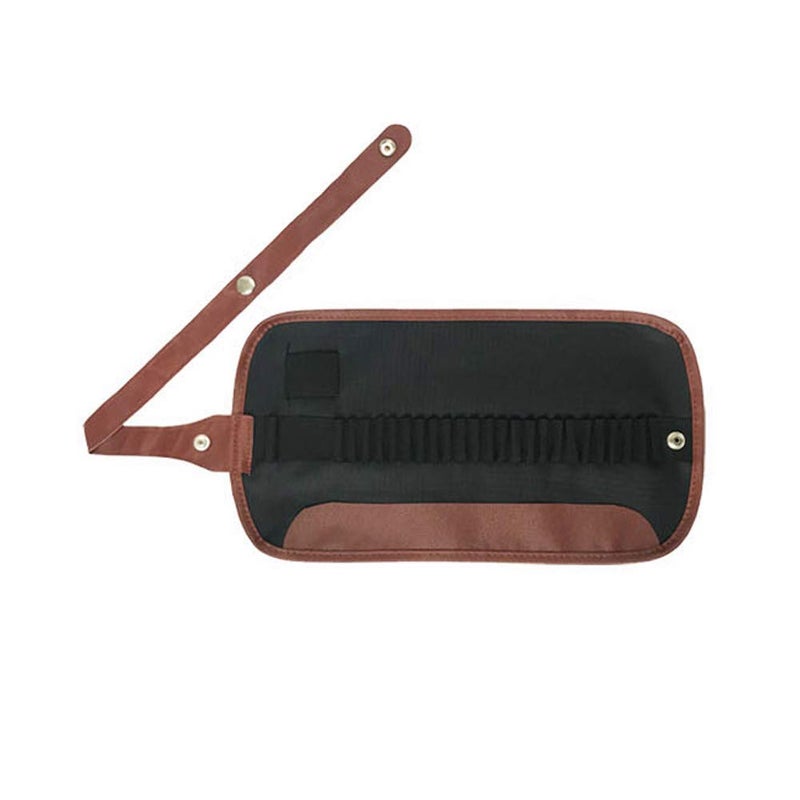 lasenersm 1 Piece 24 Slot Canvas Pencil Roll Up Case Pencil Wrap Case Roll up Pouch Pen Wrap Organizer Roll Up Pencil Holder Charcoal Pencils Rolling Pouch for Painter Artist Black - Image 1